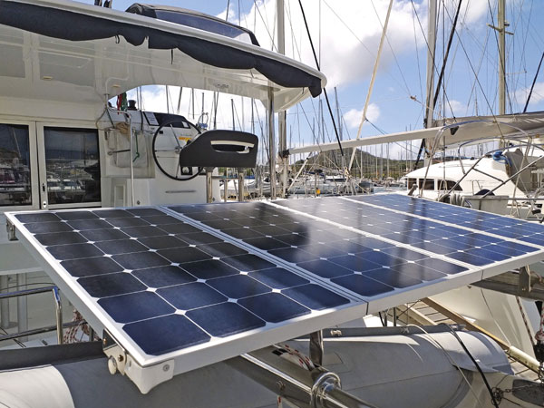 solar panels on boat